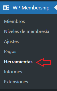 menú-de-herramientas-simple-membership-plugin