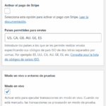 Ajustes de Stripe para WP Express Checkout