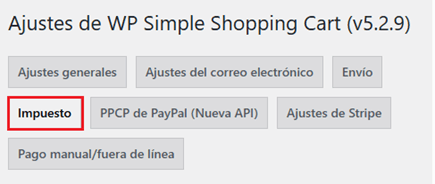 pestaña-impuesto-wp-simple-shopping-cart