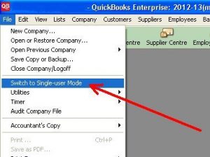 QuickBooks Single user mode