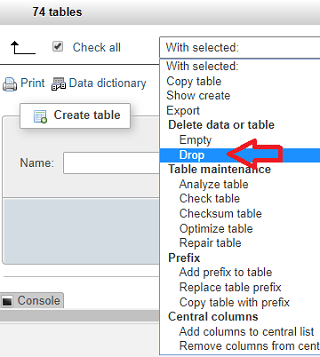 select-tables-to-drop-backwpup-database-locally