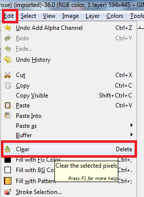 How to make an image background transparent using Gimp | Mbrsolution