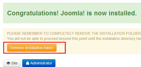 install-joomla-local-remove-installation-folder