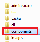 delete joomla3 cache-components