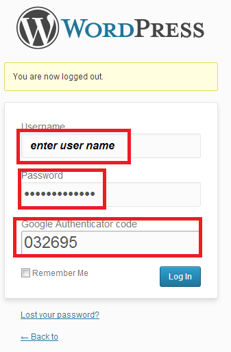 google authenticator-login-with-code