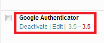 google authenticator-plugin-activated