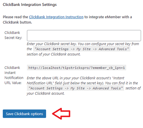 wp-emember-clickbank-integration-settings