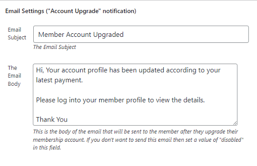 wp-emember-email-settings-account-upgrade-notification