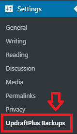 UpdraftPlus-backups-tutorial-sidebar-menu