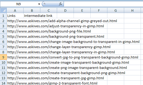 google-quality guidelines-steps-export-excel