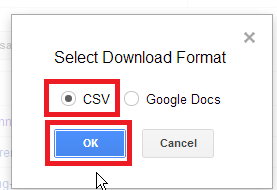 google-quality guidelines-steps-select-csv