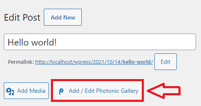 add a slideshow to suffusion theme using photonic wp gallery button