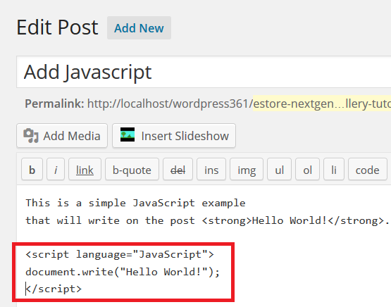 add-javascript-to-wordpress-html-editor-new