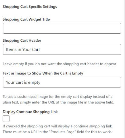wordpress-eStore-plugin-shopping-cart-specific-settings-part1