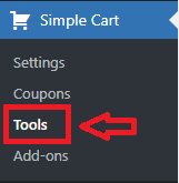 wordpress-simple-shopping-cart-tools-sidebar-admin-menu