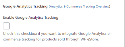 wp-estore-google-analytics-tracking-settings