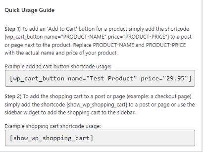 wp-simple-shopping-cart-quick-usage-guide