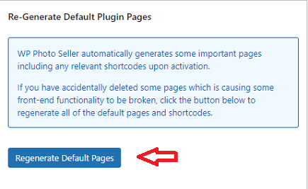 wp-photo-seller-re-generate-default-pages