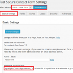 Fast Secure Contact Form Center Style