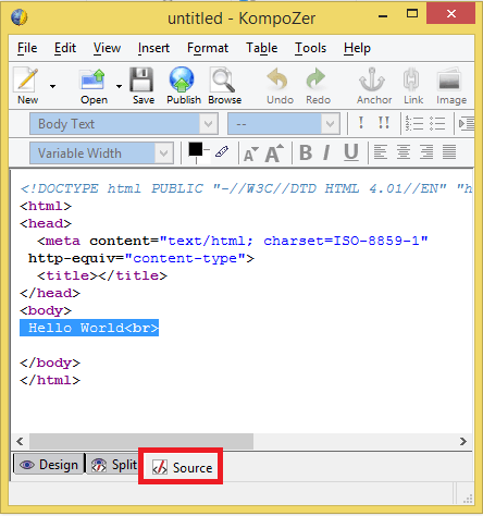 kompozer tutorial pdf