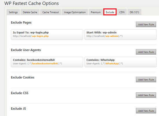wp-fastest-cache-exclude-pages