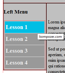 kompozer-left-menu-style-mouse-over