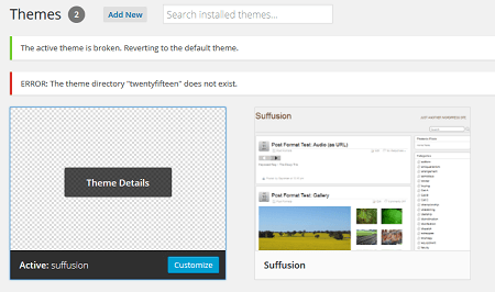 suffusion-troubleshoot-theme-not-active