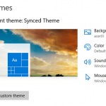 Windows 10 Personalized Themes Settings