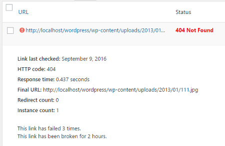 wordpress-broken-links-information