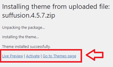 options-after-installing-wordpress-new-theme
