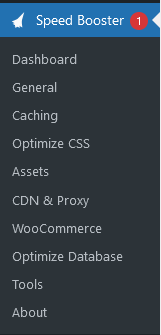 wordpress-speed-booster-pack-admin-menu