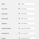 WordPress WooCommerce Plugin Accounts Settings