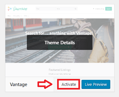 activate-vantage-theme