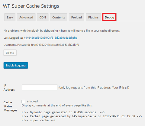 wp-super-cache-debug-settings