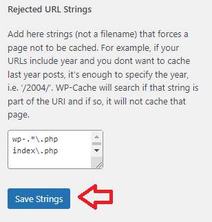 wp-super-cache-plugin-advanced-rejected-url-settings