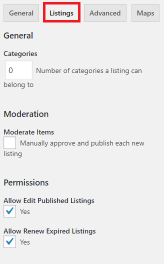 wordpress-vantage-theme-sidebar-admin-settings-listings