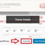 How To Install WordPress ClassiPress Theme