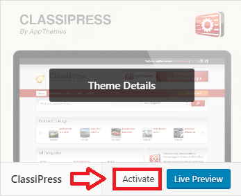 activate-classipress-theme