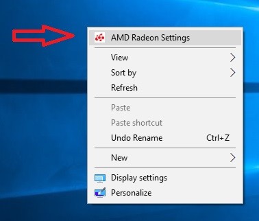 Amd radeon best sale settings windows 10