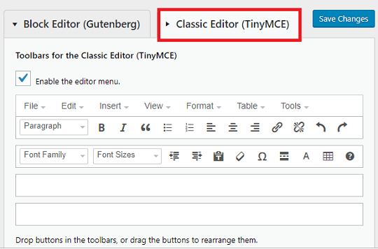 tinymce-advanced-classic-editor-settings