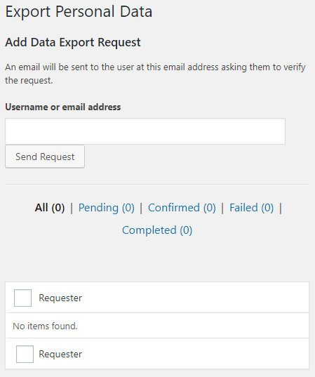 wordpress-tools-export-personal-data