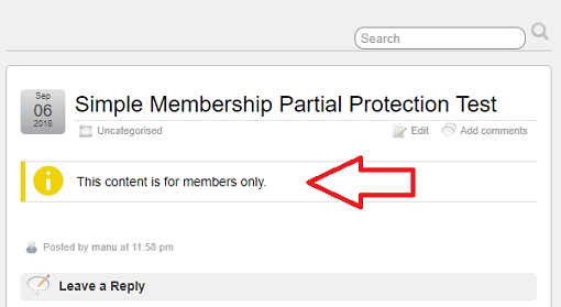 simple-membership-partial-section-protection-message-for-none-members
