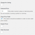 ClassiPress WordPress Theme Pricing Settings