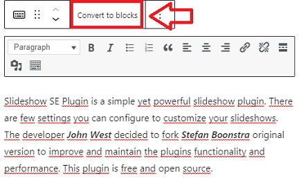 wordpress-gutenberg-editor-text-convert-to-blocks