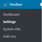 HireBee WordPress Theme Admin Settings