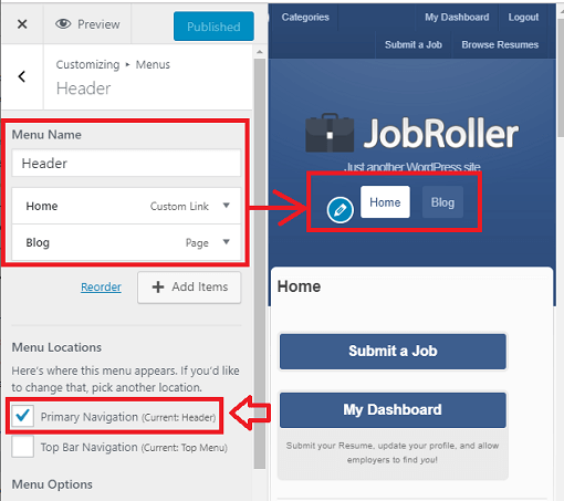jobroller-theme-header-menu-customizer