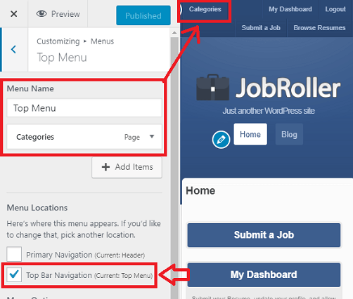 jobroller-theme-top-menu-customizer