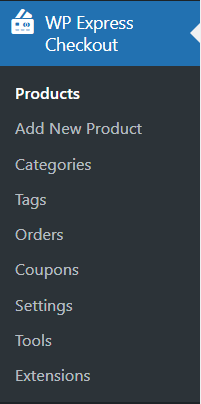 wp-express-checkout-admin-sidebar-menu-new