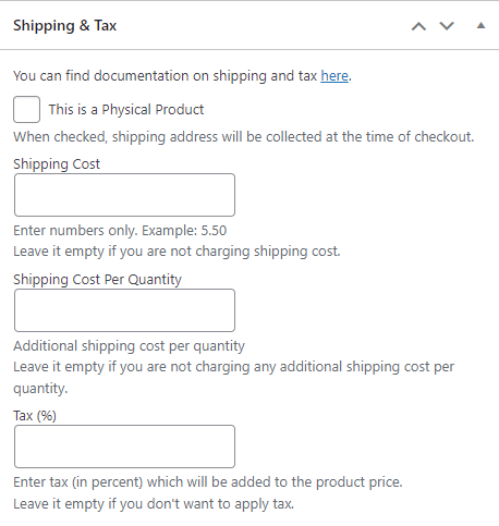 wp-express-checkout-new-product-shipping-and-tax