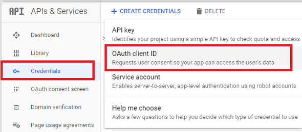 google-api-manager-credentials-auth-client-id